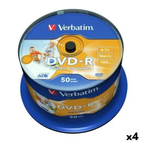 DVD-R Verbatim 4,7 GB 16x (4 Unidades) de Verbatim, Consumibles de almacenamiento - Ref: S8434072, Precio: 131,96 €, Descuent...