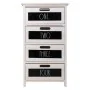 Cassettiera Alexandra House Living Bianco Legno di paulownia 29 x 73 x 40 cm di Alexandra House Living, Comò e cassettiere - ...