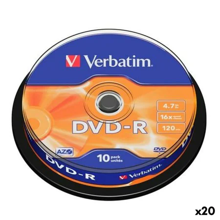 DVD-R Verbatim 4,7 GB 16x (20 Stück) von Verbatim, Speicherverbrauchsmaterial - Ref: S8434203, Preis: 140,35 €, Rabatt: %