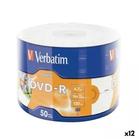 DVD-R Verbatim 4,7 GB 16x (12 Unités) de Verbatim, Consommables de stockage - Réf : S8434205, Prix : 340,62 €, Remise : %