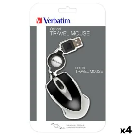 Mini Souris Optique Verbatim Go Mini Noir (4 Unités) de Verbatim, Souris - Réf : S8434206, Prix : 29,62 €, Remise : %