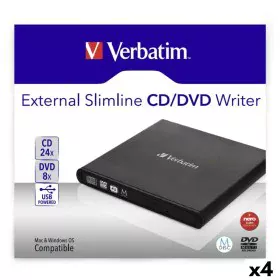 Externer Recorder Verbatim Slimline CD/DVD Schwarz von Verbatim, Externe optische Festplattenlaufwerke - Ref: S8434214, Preis...