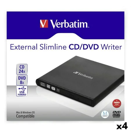 Graveur externe Verbatim Slimline CD/DVD Noir de Verbatim, Lecteurs de disques optiques externes - Réf : S8434214, Prix : 167...