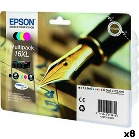 Cartuccia ad Inchiostro Originale Epson DURABRITE ULTRA INK - Nº16XL Nero/Ciano/Magenta/Giallo (8 Unità) di Epson, Toner e in...