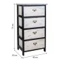 Chest of drawers Alexandra House Living White Black Paolownia wood 29 x 73 x 40 cm by Alexandra House Living, Chest of Drawer...