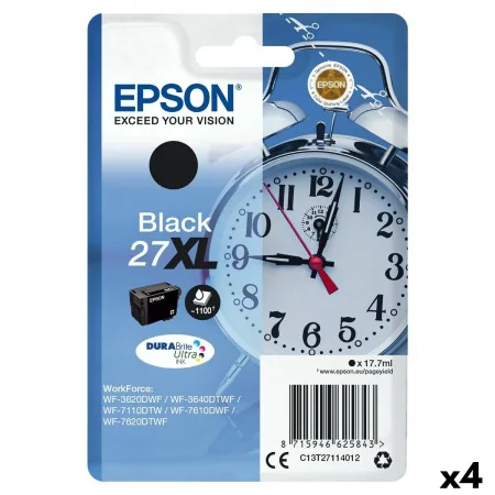 Cartouche d'encre originale Epson WF-3000 7000 - Nº27XL Noir (4 Unités) de Epson, Toners et encre pour imprimante - Réf : S84...