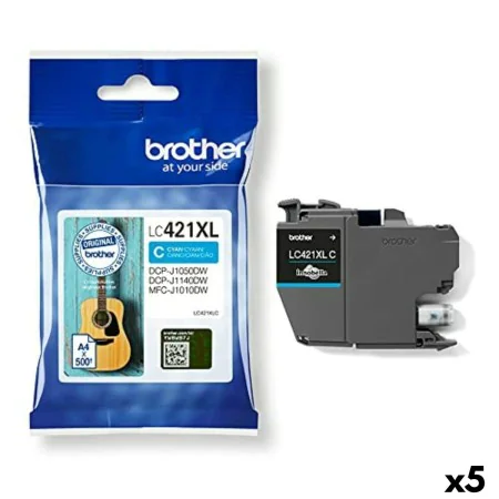 Original Ink Cartridge Brother MFC-J1010DW / DCP-J1050DW Cyan (5 Units) by Brother, Printer toners and inks - Ref: S8436912, ...