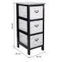 Caisson à Tiroirs Alexandra House Living Blanc Noir Bois de paulownia 32 x 63 x 26 cm de Alexandra House Living, Commodes - R...