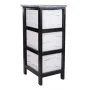 Cassettiera Alexandra House Living Bianco Nero Legno di paulownia 32 x 63 x 26 cm di Alexandra House Living, Comò e cassettie...