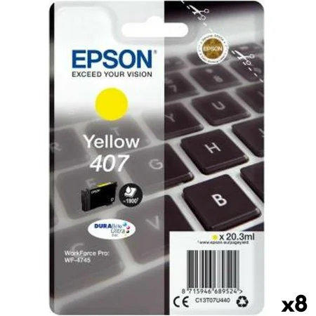 Cartucho de Tinta Original Epson WorkForce Pro 4745 Series Amarillo (8 Unidades) de Epson, Tóners y tinta de impresora - Ref:...