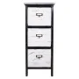 Cassettiera Alexandra House Living Bianco Nero Legno di paulownia 32 x 63 x 26 cm di Alexandra House Living, Comò e cassettie...