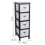 Chest of drawers Alexandra House Living White Black Paolownia wood 32 x 81 x 26 cm by Alexandra House Living, Chest of Drawer...