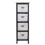 Caisson à Tiroirs Alexandra House Living Blanc Noir Bois de paulownia 32 x 81 x 26 cm de Alexandra House Living, Commodes - R...