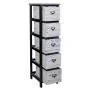 Cassettiera Alexandra House Living Bianco Nero Legno di paulownia 32 x 98 x 26 cm di Alexandra House Living, Comò e cassettie...