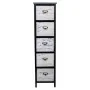 Cassettiera Alexandra House Living Bianco Nero Legno di paulownia 32 x 98 x 26 cm di Alexandra House Living, Comò e cassettie...