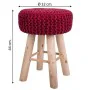 Stool Alexandra House Living Burgundy Bamboo Sponge MDF Wood 32 x 44 x 32 cm by Alexandra House Living, Sofas and chairs - Re...