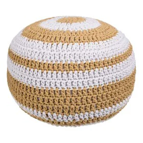 Puff Alexandra House Living Blanco Marrón Poliestireno 45 x 30 x 45 cm de Alexandra House Living, Puffs pera - Ref: D1630908,...