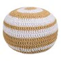 Pouf Alexandra House Living Blanc Marron polystyrène 45 x 30 x 45 cm de Alexandra House Living, Fauteuils poire - Réf : D1630...