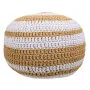 Puff Alexandra House Living Blanco Marrón Poliestireno 45 x 30 x 45 cm de Alexandra House Living, Puffs pera - Ref: D1630908,...