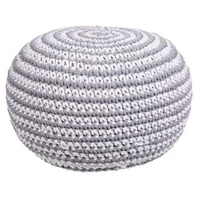 Pouffe Alexandra House Living White Grey polystyrene 45 x 30 x 45 cm by Alexandra House Living, Bean Bags - Ref: D1630909, Pr...