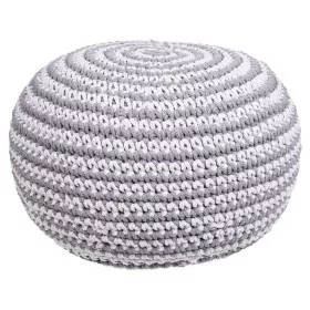 Puff Alexandra House Living Blanco Gris Poliestireno 45 x 30 x 45 cm de Alexandra House Living, Puffs pera - Ref: D1630909, P...