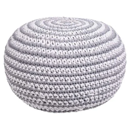 Pouffe Alexandra House Living White Grey polystyrene 45 x 30 x 45 cm by Alexandra House Living, Bean Bags - Ref: D1630909, Pr...