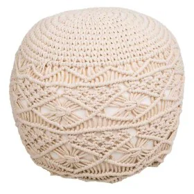 Pouffe Alexandra House Living Cream polystyrene 45 x 40 x 45 cm by Alexandra House Living, Bean Bags - Ref: D1630924, Price: ...