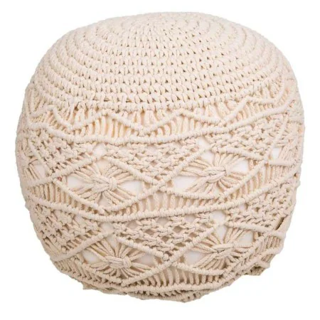 Puff Alexandra House Living Crema Poliestireno 45 x 40 x 45 cm de Alexandra House Living, Puffs pera - Ref: D1630924, Precio:...