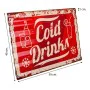 Placa de Pared Alexandra House Living Cold Drink Hierro 59 x 1 x 40 cm de Alexandra House Living, Esculturas - Ref: D1630951,...