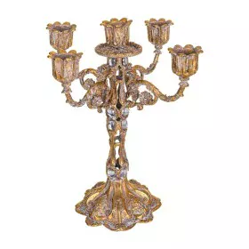 Candelabro Alexandra House Living Dorato Ferro 17 x 25 x 17 cm di Alexandra House Living, Candelieri e portacandele - Rif: D1...