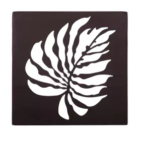 Painting Leaf of a plant 29,85 x 2,5 x 29,85 cm Metal Brown by BigBuy Home, Wall Pediments - Ref: S8700089, Price: 16,53 €, D...