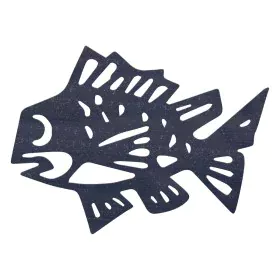 Painting Fish Metal Navy Blue 36 x 26 cm by BigBuy Home, Wall Pediments - Ref: S8700097, Price: 12,40 €, Discount: %