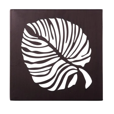 Painting Leaf of a plant 29,85 x 2,5 x 29,85 cm Metal Brown by BigBuy Home, Wall Pediments - Ref: S8700116, Price: 17,22 €, D...