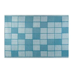 Alfombra de Exterior Meis 160 x 230 x 0,5 cm Azul Blanco Polipropileno de BigBuy Home, Alfombras - Ref: S8700312, Precio: 35,...