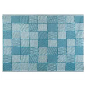 Alfombra de Exterior Meis Azul Blanco Polipropileno de BigBuy Home, Alfombras - Ref: S8700313, Precio: 43,96 €, Descuento: %