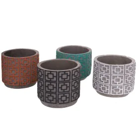 Conjunto de vasos Fiore Cimento 14 x 14 x 12 cm (4 Unidades) de BigBuy Garden, Vasos - Ref: S8700517, Preço: 17,22 €, Descont...