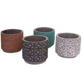 Set of Planters Fiore Cement 14 x 14 x 12 cm (4 Units) by BigBuy Garden, Cachepots - Ref: S8700517, Price: 17,22 €, Discount: %