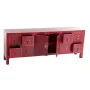 TV furniture ORIENTE Red Wood Iron MDF Wood 130 x 24 x 50,5 cm by BigBuy Home, TV tables and stands - Ref: S8800004, Price: 2...