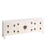 Meubles de télévision ORIENTE 130 x 24 x 50,5 cm Bois Blanc de BigBuy Home, Tables et supports de télévision - Réf : S8800026...