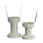 Castiçais 17,5 x 17,5 x 29,5 cm Cristal Cinzento Cimento de BigBuy Home, Candelabros e suportes para velas - Ref: S8800037, P...