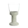 Bougeoir 17,5 x 17,5 x 33,5 cm Verre Gris Ciment de BigBuy Home, Bougeoirs et chandeliers - Réf : S8800038, Prix : 21,72 €, R...