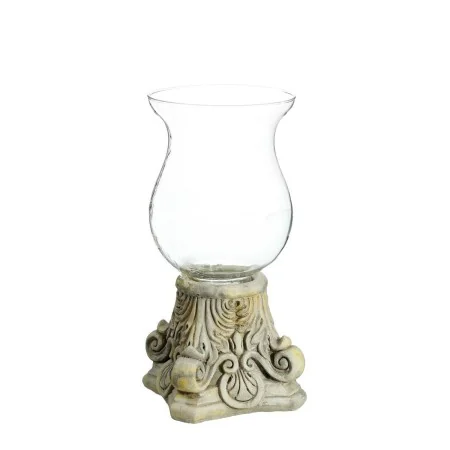 Candleholder 26 x 26 x 58,5 cm Crystal Cement Cream by BigBuy Home, Candelabras and candle holders - Ref: S8800039, Price: 45...