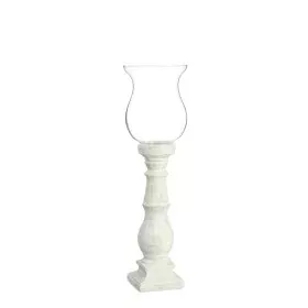 Portavelas 20,5 x 20,5 x 71 cm Cristal Cemento Blanco de BigBuy Home, Candelabros y portavelas - Ref: S8800041, Precio: 59,17...