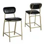 Stool 42 x 49 x 88 cm Black Golden Metal Polyurethane by BigBuy Home, Barstools - Ref: S8800043, Price: 131,78 €, Discount: %