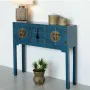 Hall ORIENTE Blue Iron DMF 95 x 26 x 90 cm by BigBuy Home, Tables - Ref: S8800044, Price: 202,84 €, Discount: %