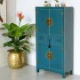 Buffet ORIENTE 63 x 33 x 131 cm Bleu DMF de BigBuy Home, Buffets, crédences et vaisseliers - Réf : S8800048, Prix : 308,60 €,...