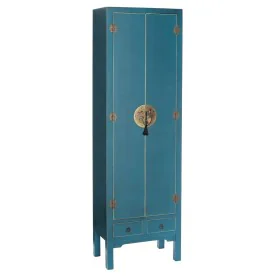 Cupboard ORIENTE Blue Iron DMF 55 x 33 x 185 cm by BigBuy Home, Sideboards - Ref: S8800050, Price: 385,86 €, Discount: %