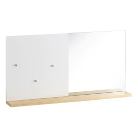 Miroir mural Blanc Verre bois de chêne DMF 50,4 x 7 x 25,4 cm de BigBuy Home, Miroirs muraux - Réf : S8800099, Prix : 14,83 €...