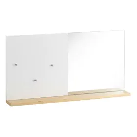 Espejo de pared Blanco Cristal madera de roble DMF 50,4 x 7 x 25,4 cm de BigBuy Home, Espejos de pared - Ref: S8800099, Preci...