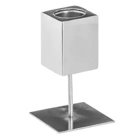 Candleholder 9 x 9 x 15 cm Metal Silver by BigBuy Home, Candelabras and candle holders - Ref: S8800105, Price: 11,13 €, Disco...